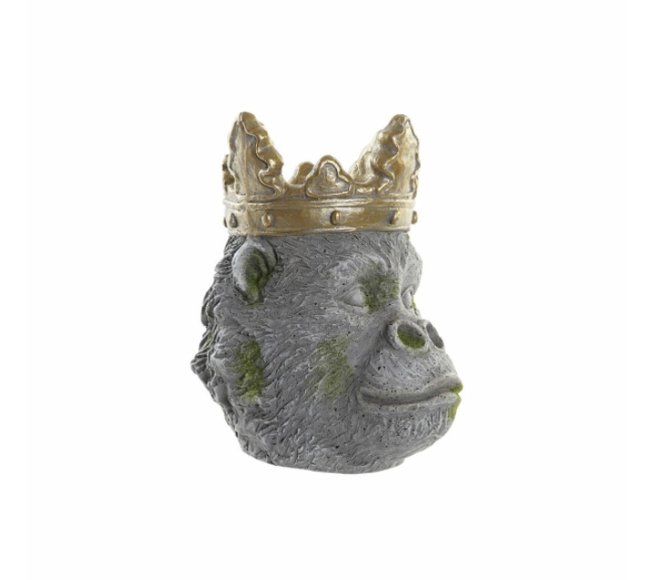 Planter DKD Home Decor Grey Golden Gorilla Magnesium (29 x 26 x 34,9 cm)