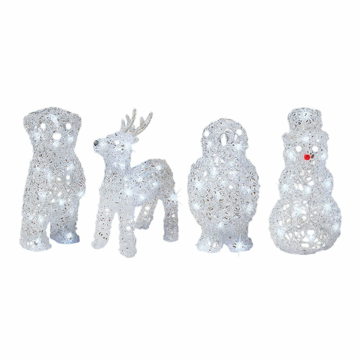 Decorative Garden Figure Lumineo 491031 animals 17 x 12 x 23 cm Christmas